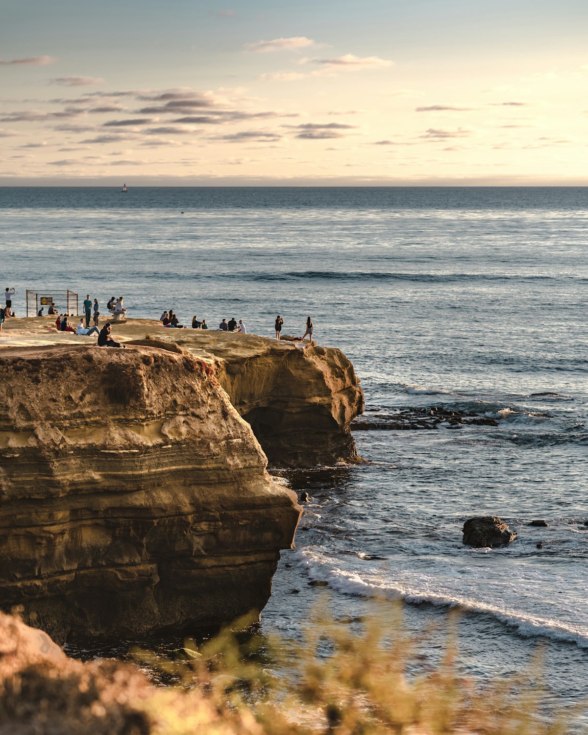 Sunset Cliffs at golden hour
